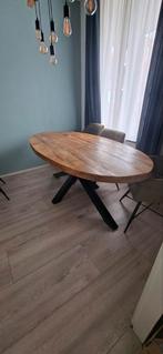 Ovale eettafel mangohout 200x100cm, Ophalen, Ovaal, 200 cm of meer, 100 tot 150 cm