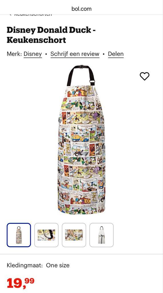 Disney Donald Duck Keukenschort - One Size, Huis en Inrichting, Keuken | Keukenbenodigdheden, Nieuw, Ophalen of Verzenden