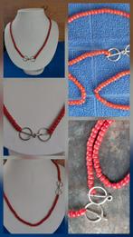 exclusieve bloedkoraal ketting,72 cm,edelsmid slot,zilver, Verzenden, Nieuw, Rood