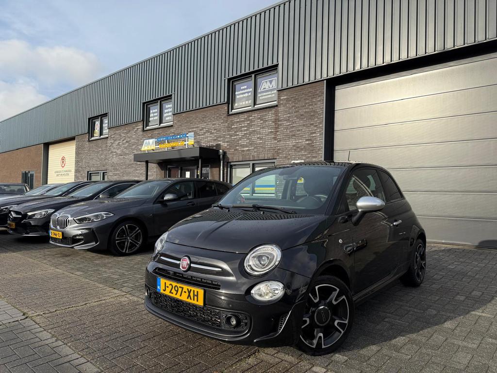 Fiat 500 1.0 Hybrid Rockstar | 2E EIGENAAR | 12MND GARANTIE, Auto's, Fiat, Voorwielaandrijving, 4 stoelen, Leder en Stof, Zwart
