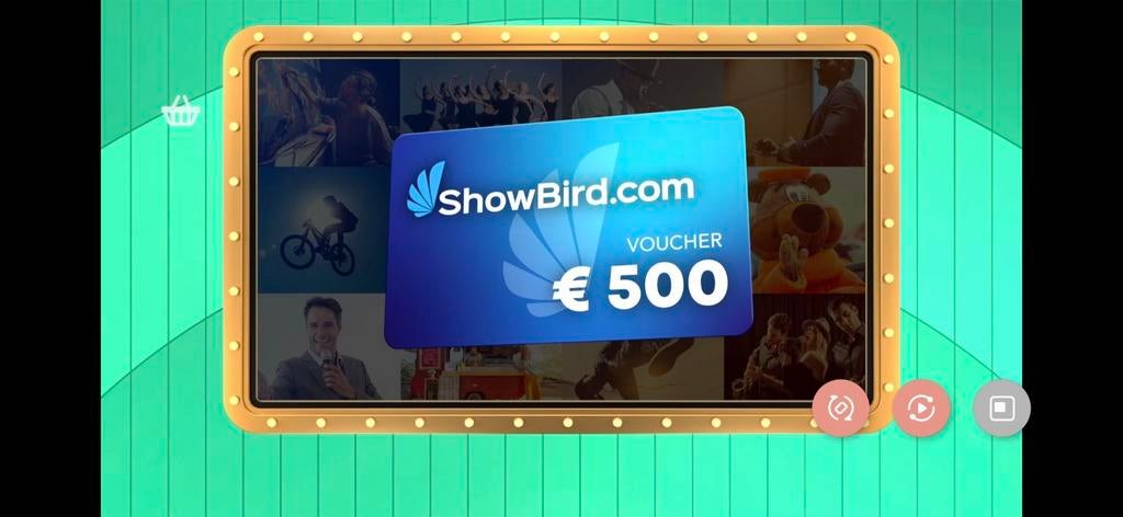 Showbird Giftcard T.W.V 500,-