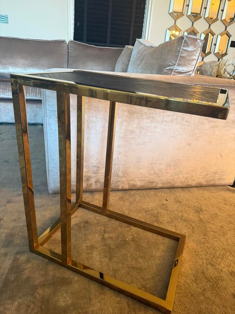 Richmond laptoptafel goud/zwart, Ophalen, Gebruikt, Metaal of Aluminium, 55 tot 75 cm