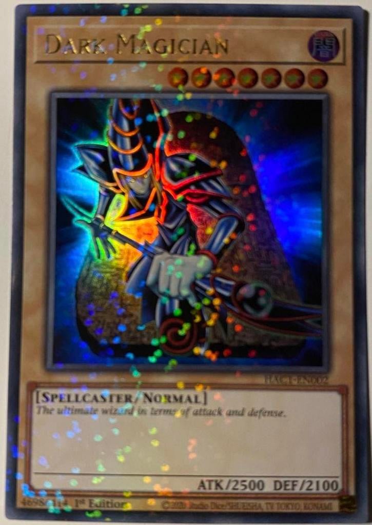 Yu-Gi-Oh! Dark Magician HAC1 1st Edition, Hobby en Vrije tijd, Verzamelkaartspellen | Yu-gi-Oh!, Ophalen of Verzenden, Zo goed als nieuw