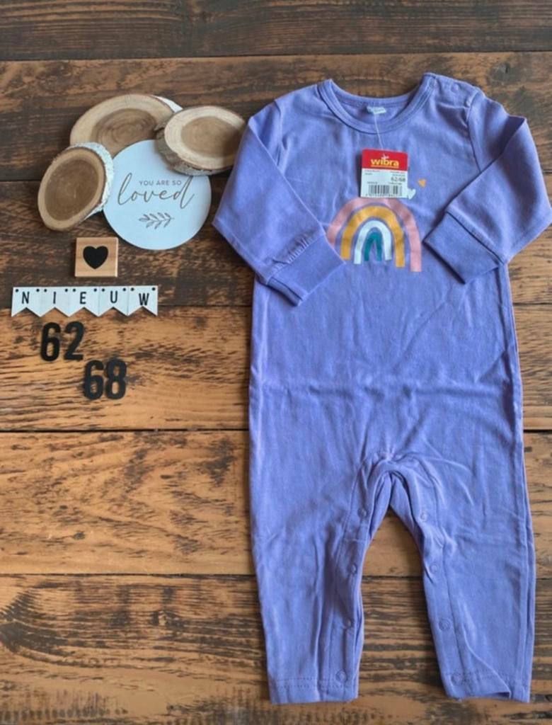 Baby girl boxpakje, eendelige pyjama paars maat 62/68, Kinderen en Baby's, Ophalen of Verzenden, Nieuw, Meisje, Pakje