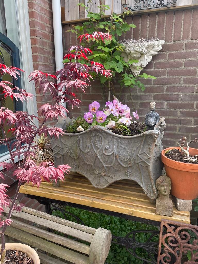 Gietijzeren jardinière tuinvaas bloembak uit Frankrijk, Tuin en Terras, Tuinvazen, Ophalen, Zo goed als nieuw