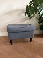 IKEA Strandmon poef - Grijs, Ophalen of Verzenden, Zo goed als nieuw, Stof, Rechthoekig
