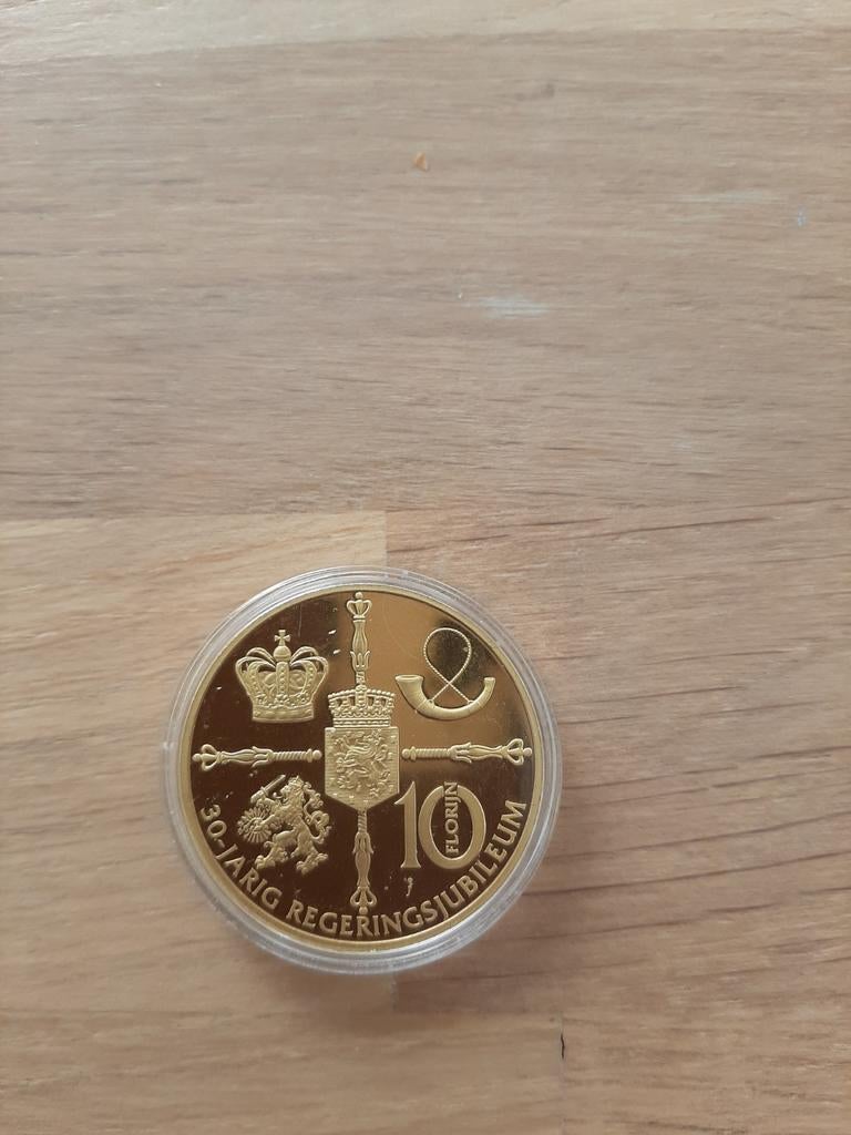 10 Gulden Munt Koningin Beatrix 30-jarig Jubileum, Postzegels en Munten, Munten | Nederland, Koningin Beatrix, Losse munt, 10 gulden