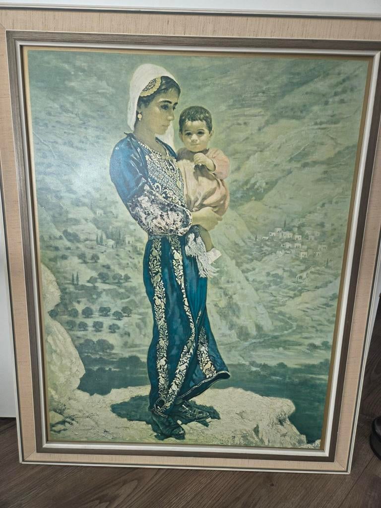 (Print) William Halewijn - Palestijnse Vluchteling met Kind, Ophalen