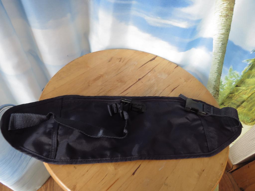 platte blauwe moneybelt/ travelbelt/travel riem landvetter, Ophalen of Verzenden, Gebruikt, Blauw, Overige merken