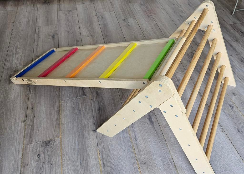 Klimrek kind met glijbaan - Pikler driehoek montessori, Ophalen, Zo goed als nieuw, Klimwand