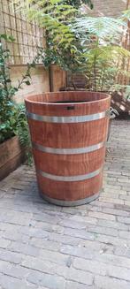 Duurzame handgemaakte houten plantenkuip Jac Blom, Ophalen, Rond, Hout, Tuin