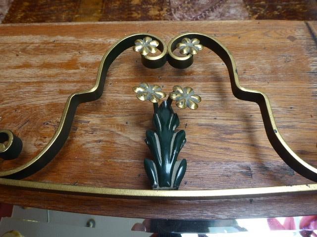 Vintage metalen spiegel, Ophalen, Overige vormen, Minder dan 50 cm, Minder dan 100 cm
