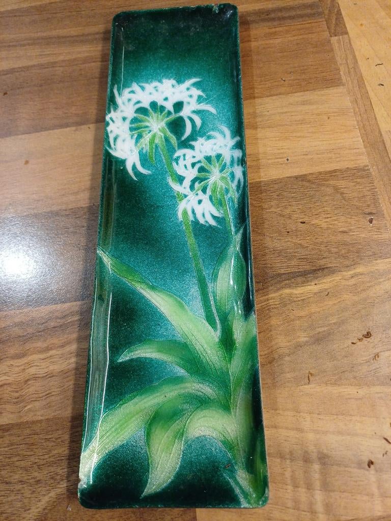 Ando Cloisonne schaal/ pennenbakje met bloemen, Ophalen of Verzenden