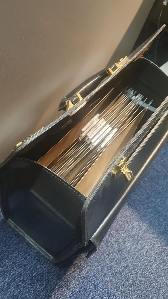 Lederen pilotenkoffer, aktenkoffer met cijfersloten, Sieraden, Tassen en Uiterlijk, Koffers, Ophalen, Gebruikt, Slot, Minder dan 35 cm