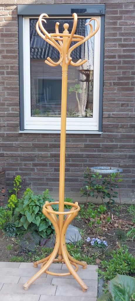 Beukenhouten Thonet kapstok met draaibaar bovendeel, Huis en Inrichting, Woonaccessoires | Kapstokken, Ophalen, Gebruikt, Staande kapstok