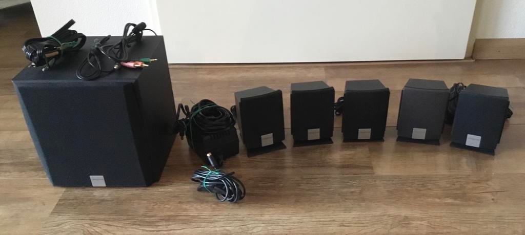 Creative Labs 5300 5.1 surround speakerset met subwoofer., Computers en Software, Pc speakers, Ophalen, Gebruikt, Audiokanaal 5.1