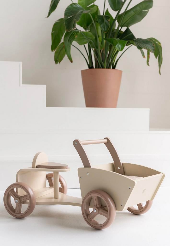 Babiem houten bakfiets, Kinderen en Baby's, Speelgoed | Buiten | Voertuigen en Loopfietsen, Zo goed als nieuw, Ophalen