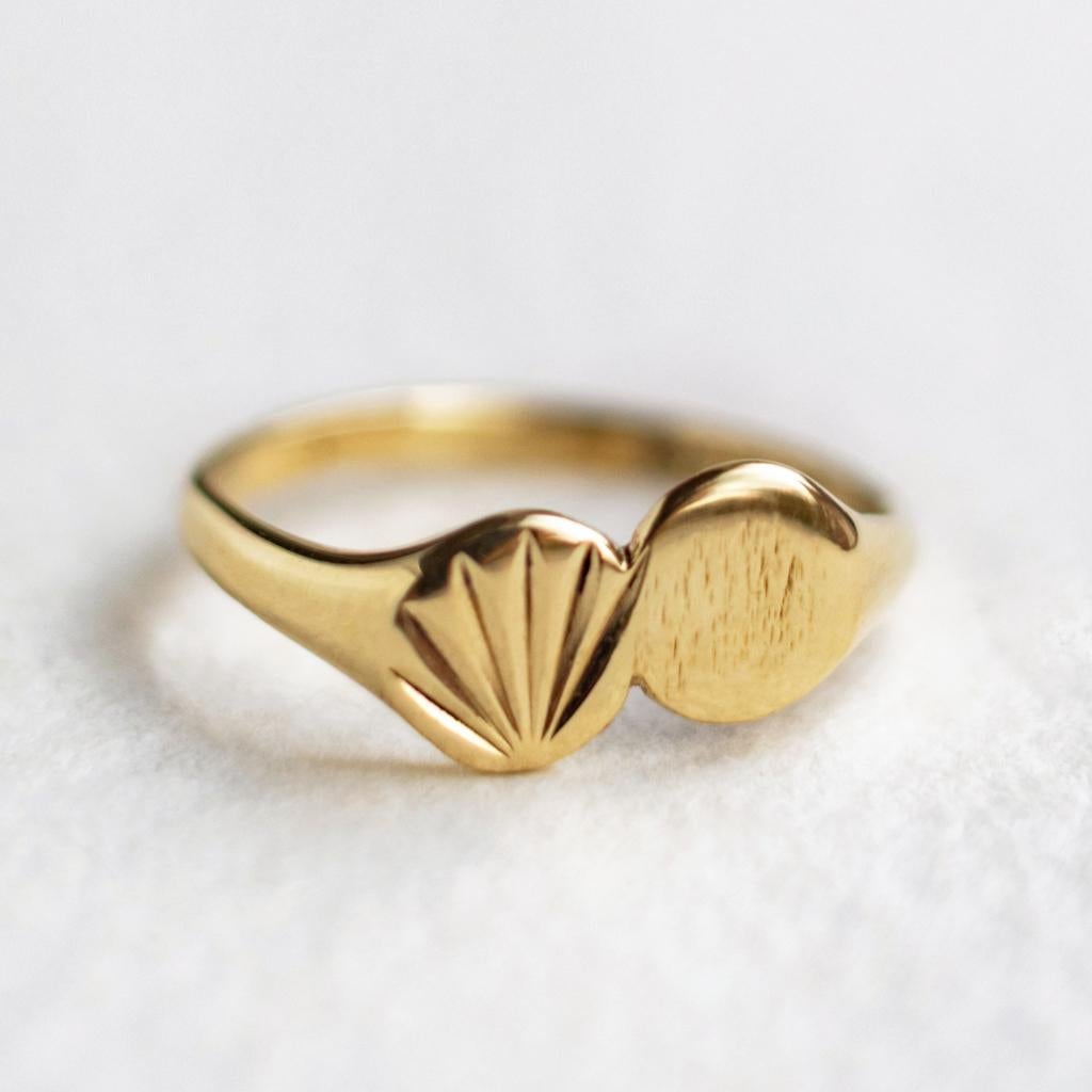 Vintage 9K gouden pink ring - maat 15, Sieraden, Tassen en Uiterlijk, Ringen, Ophalen of Verzenden, Met edelsteen, Dame, Goud