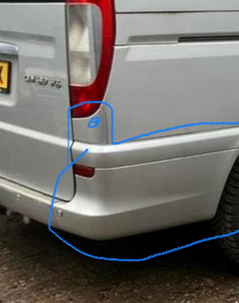 Mercedes Viano, Auto-onderdelen, Ophalen of Verzenden, Achter, Bumper