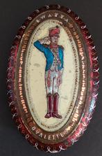 Kwatta ovalettes blik met soldaat - Adv S 353, Verzamelen, Blikken, Ophalen of Verzenden, Gebruikt, Overige