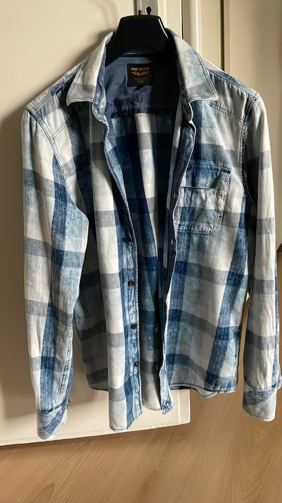 PME OVERHEMD MAAT M.  LAUW WIT, Kleding | Heren, Overhemden, Ophalen of Verzenden, Zo goed als nieuw, Blauw, Halswijdte 39/40 (M)