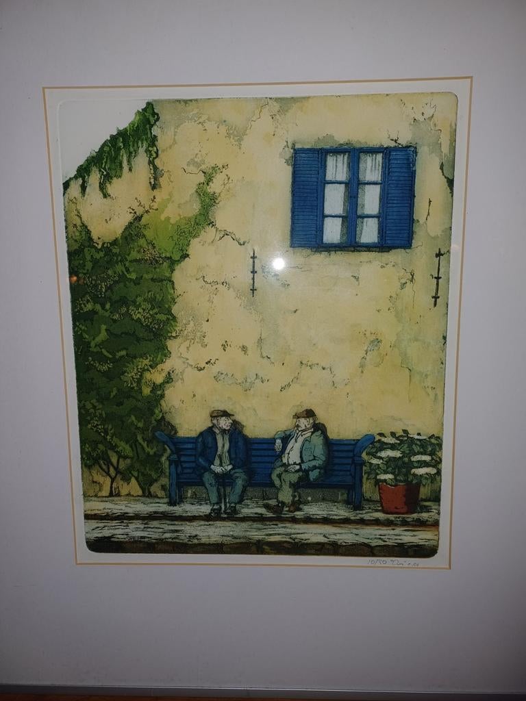 Aqarel van ans v.der zweep in paspatoe, Antiek en Kunst, Ophalen of Verzenden