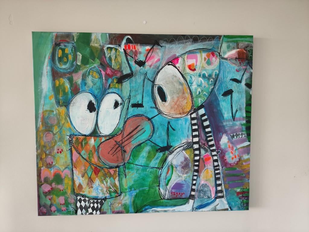 Schilderij Esther Ziher-Ginczinger - Vrolijkheid en Warmte, Antiek en Kunst, Kunst | Schilderijen | Modern, Ophalen