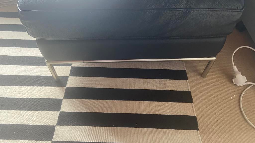 poef vitage leer, Ophalen, Minder dan 50 cm, Nieuw, Minder dan 50 cm
