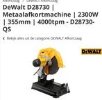 Dewalt metaalafkortmachine, Doe-het-zelf en Verbouw, Gereedschap | Zaagmachines, Ophalen, Gebruikt, 70 mm of meer, Afkortzaag