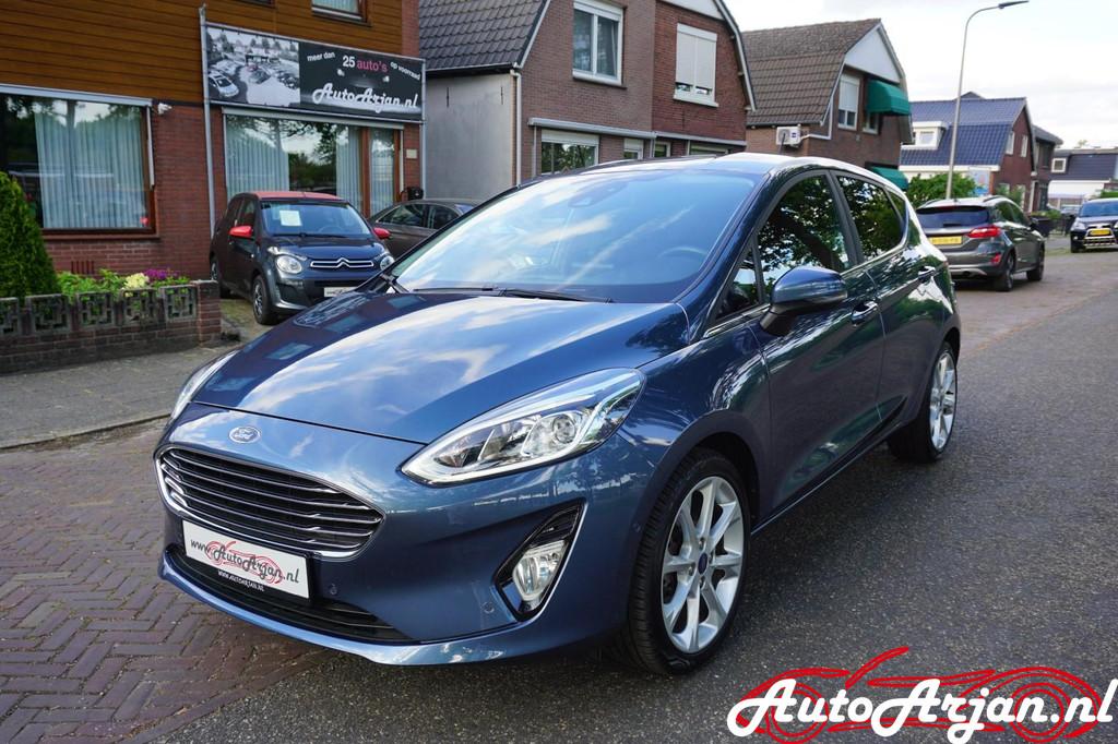Ford Fiesta 1.0 EcoBoost Titanium AUTOMAAT, Cruise, Apple ca, Auto's, Ford, Gebruikt, Euro 6, Blauw, 620 kg