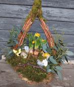 Paasstuk op houten schijf, Huis en Inrichting, Woonaccessoires | Kransen, Ophalen of Verzenden, Nieuw