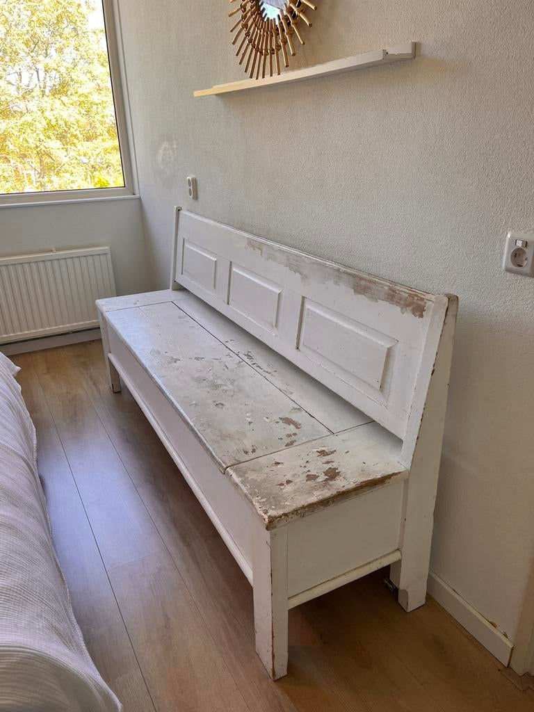 Gave kloosterbank, Huis en Inrichting, Banken | Sofa's en Chaises Longues, Ophalen, Zo goed als nieuw, 75 tot 100 cm, Minder dan 150 cm