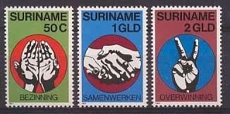 Suriname 230/2 postfris Onafhankelijkheid 1980, Postzegels en Munten, Postzegels | Suriname, Ophalen of Verzenden, Postfris