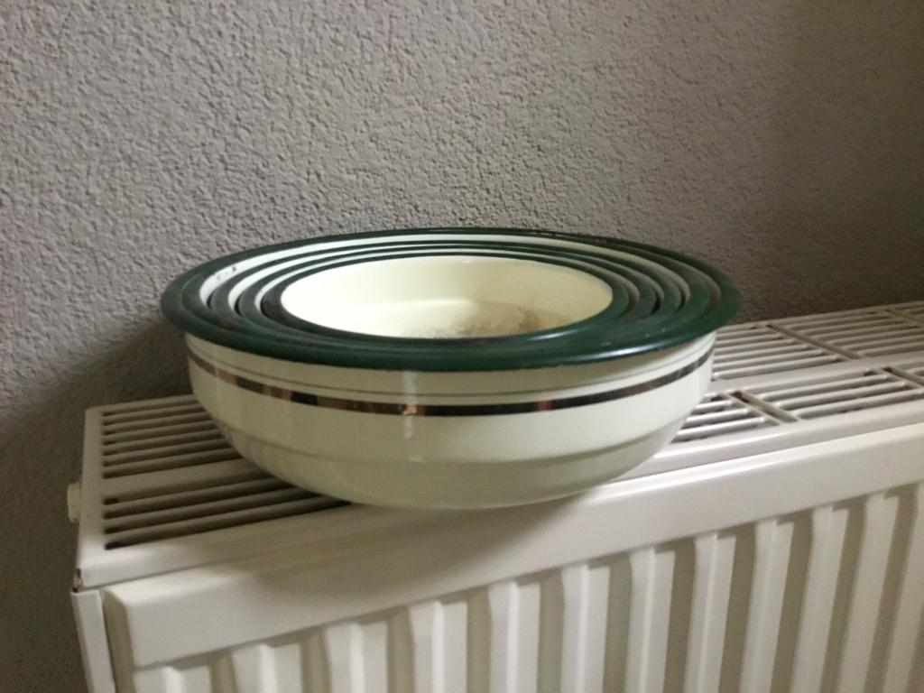 Oude emaille kommenset, Ophalen of Verzenden