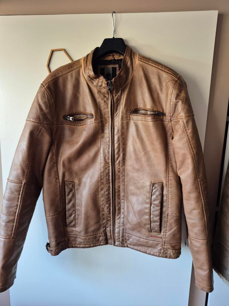 Leren heren jas mt XL, Ophalen of Verzenden