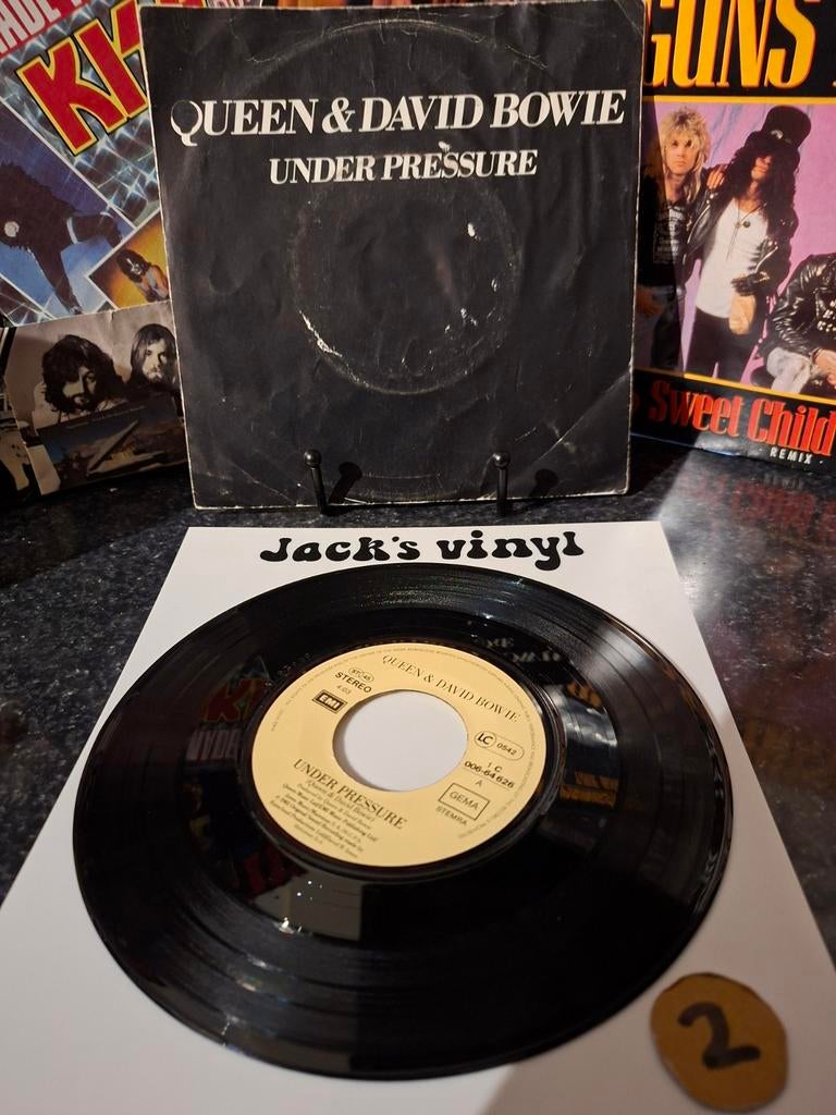 Queen & David Bowie - Under Pressure 7 inch single 1981/2, Ophalen of Verzenden, Gebruikt, Overige formaten, Poprock