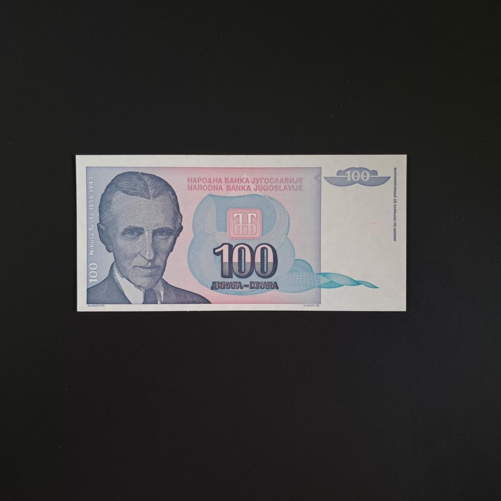 100 dinar Joegoslavië #020, Postzegels en Munten, Bankbiljetten | Europa | Niet-Eurobiljetten, Verzenden, Joegoslavië, Los biljet
