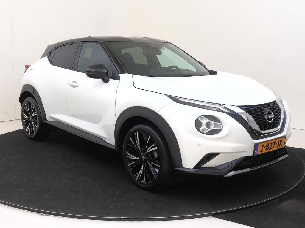Nissan Juke 1.0 DIG-T N-Design | airco automatisch | Apple C, Stof, Euro 6, Wit, Origineel Nederlands