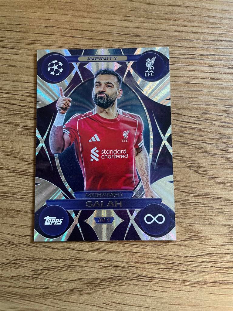 Topps Mohamed Salah Infinity Spelerskaart Liverpool, Ophalen of Verzenden, Zo goed als nieuw