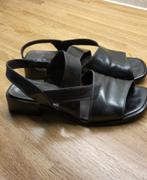 Zwarte sandalen, Zwart, Zo goed als nieuw, Sandalen of Muiltjes, Ophalen of Verzenden