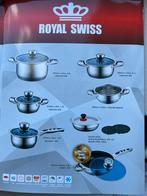 Royal swiss pannenset, Huis en Inrichting, Keuken | Potten en Pannen, Ophalen, Zo goed als nieuw, Rvs, Pannenset