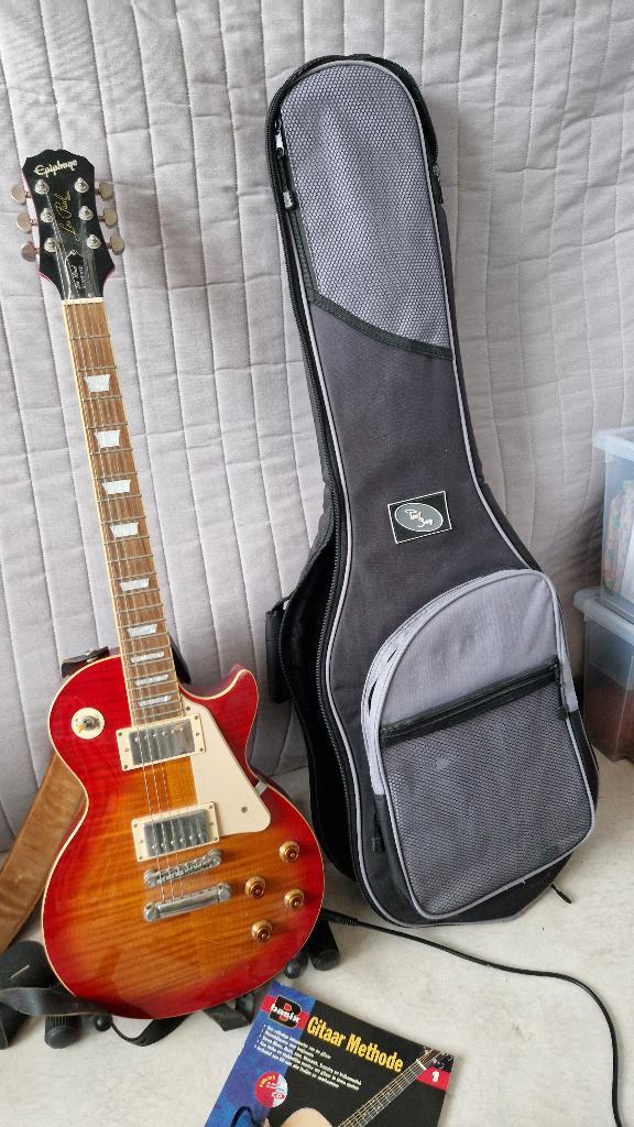 Epiphone Les Paul Elektrische gitaar complete beginnersset, Muziek en Instrumenten, Snaarinstrumenten | Gitaren | Elektrisch, Gebruikt