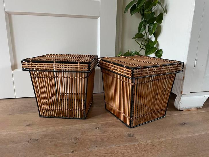 Opbergmanden Rohe Noordwolde, Huis en Inrichting, Woonaccessoires | Schalen en Manden, Gebruikt, Rond, Overige materialen, Ophalen of Verzenden