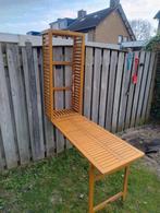 Teak houten klaptafel voor balkon of tuin, Ophalen, Zo goed als nieuw, Rechthoekig, Teakhout