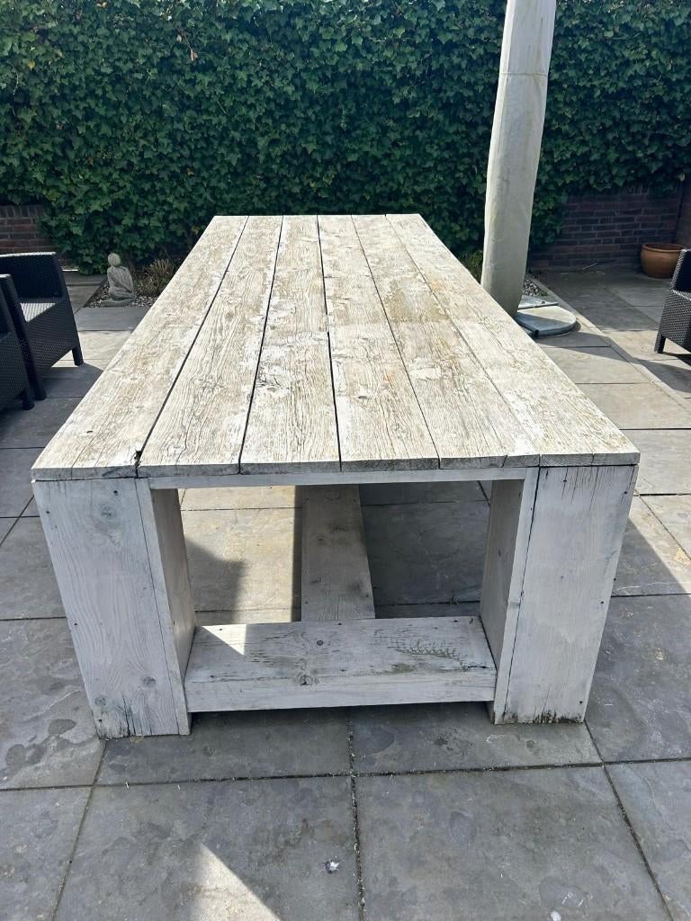 Grote Steigerhouten Tuintafel, Ophalen, Gebruikt, Rechthoekig, Hout