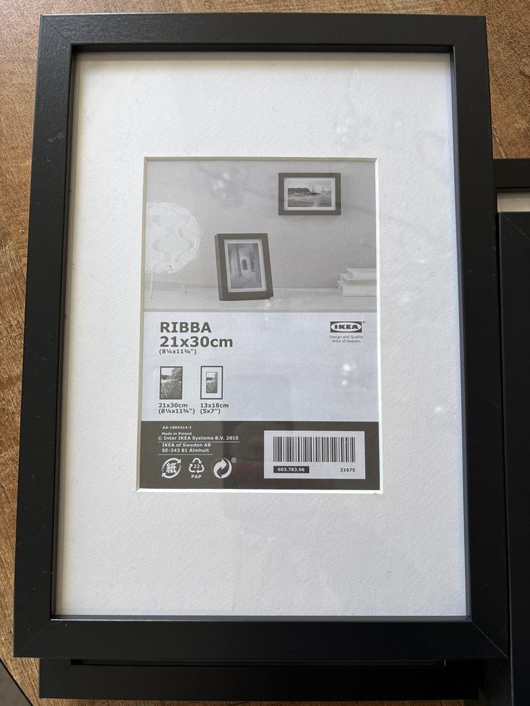 20 IKEA Ribba fotolijstjes 21x30 cm - Zo goed als nieuw, Ophalen, Zo goed als nieuw