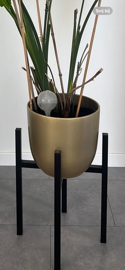 bloempot+standaard, Ophalen of Verzenden, Zo goed als nieuw, Rond, Minder dan 30 cm