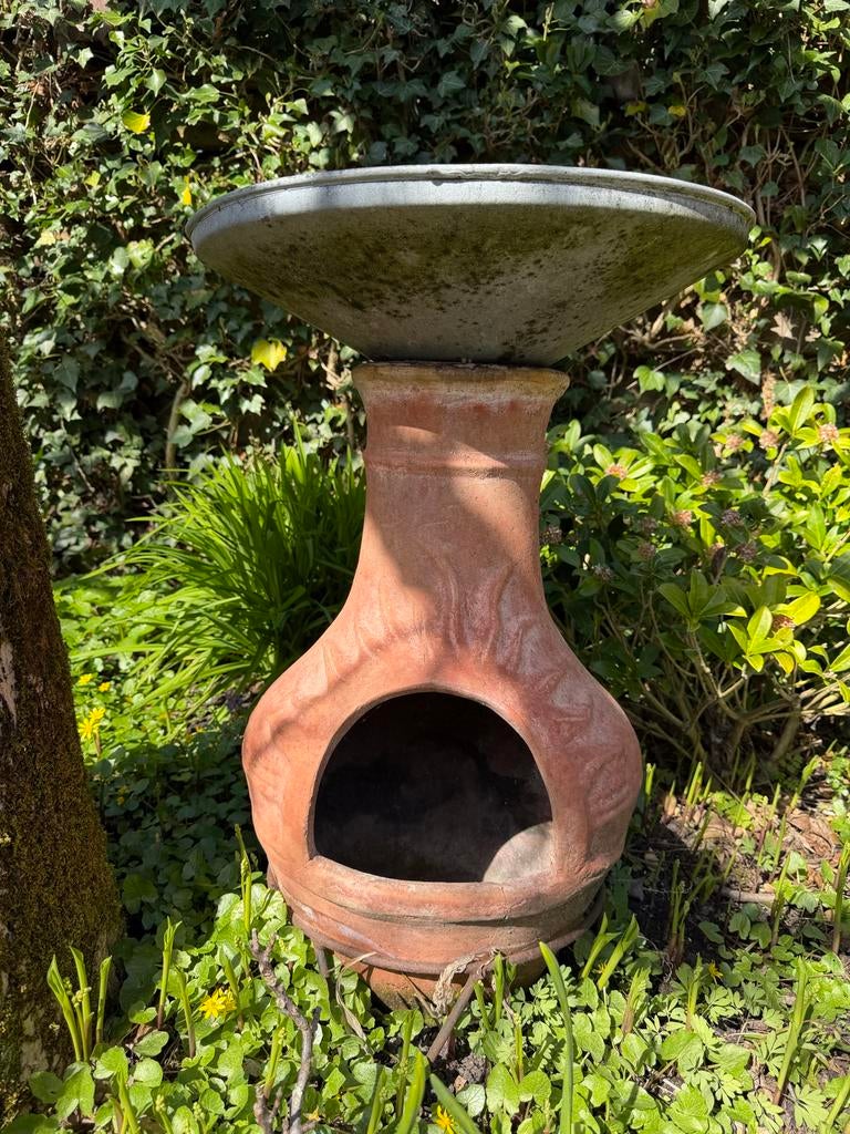 Mexicaanse Terracotta Vuurkorf - Sfeervol Tuindecoratie, Ophalen, Gebruikt