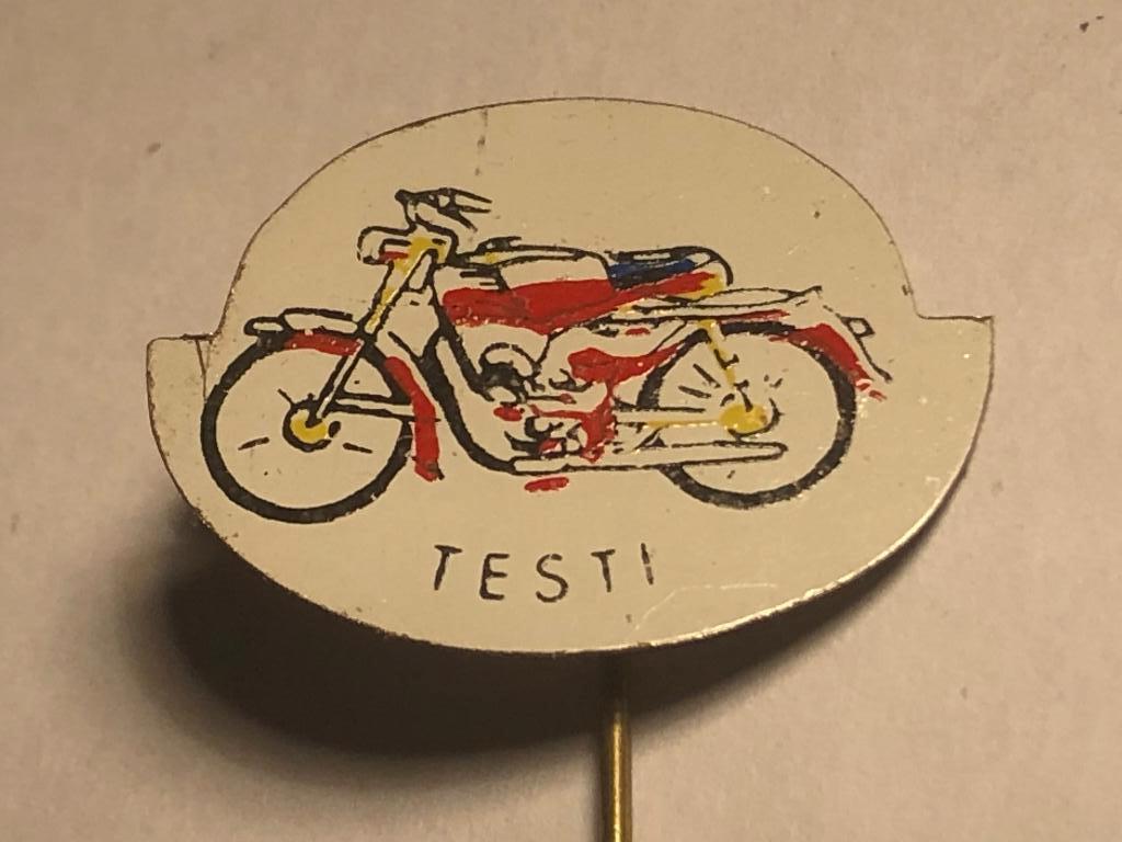 Metalen TESTI BROMFIETSMERK Speld., Verzenden, Zo goed als nieuw, Transport, Speldje of Pin