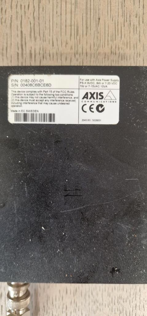 Axis Communications Apparaat P/N: 0182-001-01, Computers en Software, Netwerk switches, Gebruikt, Ophalen of Verzenden
